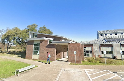 front of the library